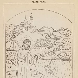 The Holy Spirit as a Dove moving upon the Face of the Waters (engraving)