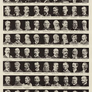 The Home Rule Bill in the Lords, Some Members of the Upper House (b / w photo)