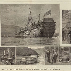 The Home of the Young Princes, the Training-Ship "Britannia"at Dartmouth (engraving)