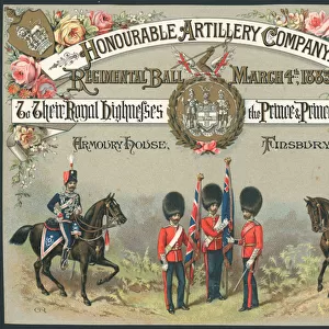 Honourable Artillery Company, Regimental Ball, 4 March 1885 (chromolitho)