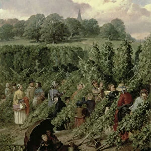 The Hop Pickers, 1855 (oil on canvas)