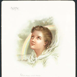 Hope, Christmas Card (chromolitho)