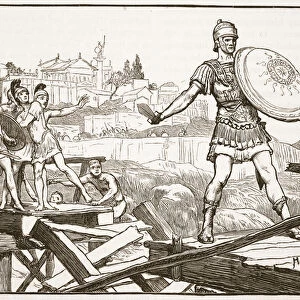 Horatius Cocles defending the Bridge (litho)