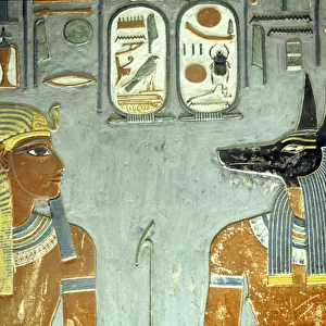 Horemheb and Anubis, from the Tomb of Horemheb (c. 1323-1295 BC