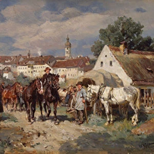 The Horse Fair (oil on canvas)