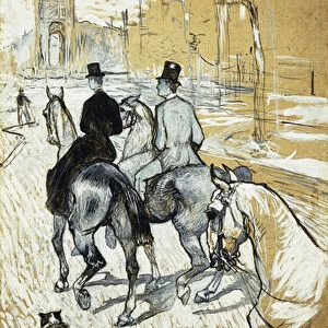 Horse-riders going toward the Bois de Boulogne; Cavaliers se Rendant au Bois de Bologne
