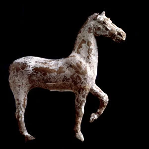 Horse in the step (Terracotta sculpture, 3rd century BC)