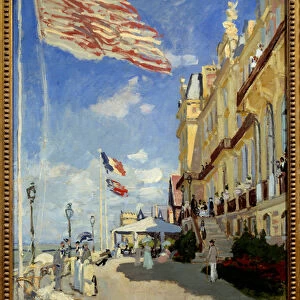 Hotel des Roches Noires in Trouville. Painting by Claude Monet (1840-1926), 1870