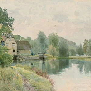 Houghton Mill on the River Ouse, 1914 (w / c on paper)
