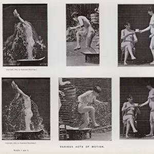 The Human Figure in Motion: Various acts of motion (b / w photo)