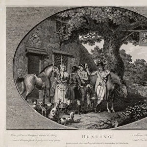 Hunting, engraved by Robert Pollard (1755-1838), 1784 (litho)