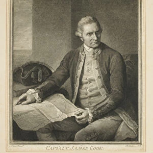 I. Captain James Cook, engraved by J. K. Sherwin (1751-90), c. 1773-84 (engraving)