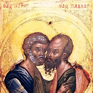 Icon of SS. Peter and Paul (tempera on panel)