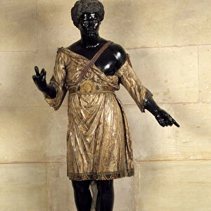 Il Moro. Moor, says Le Moro. Sculpture by Nicolas Cordier (or Cordieri, Cordigheri called Franciosino) (1567-1612). Early 17th century except the torso of Roman period. Polychrome marble and colored stones. Paris, Louvre Museum