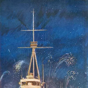 Illumination of the Fleet in the Thames, July 21st, 1909
