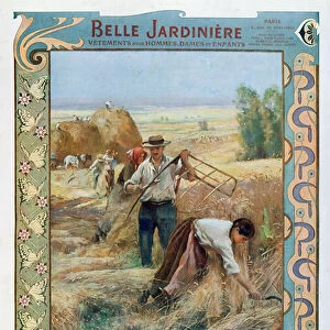 Illustrated calendar for the Parisian department store La Belle Jardiniere