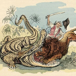 Illustration by Albert Robida in "History and Adventures of the Baron de