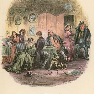 Illustration for Dombey and Son (colour litho)