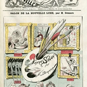 Illustration of Henri Demare (1846-1888) for the Cover of La Nouvelle Lune