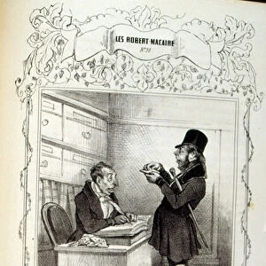 Illustration about ideas and legends Philipon, under the title Les Cent