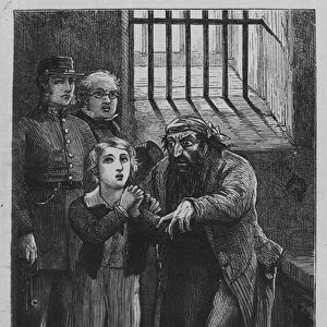 Illustration for Oliver Twist by Charles Dickens (engraving)