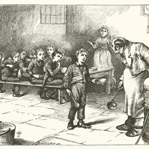 Illustration for Oliver Twist (engraving)