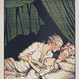 Illustration pour "Le Livre de la Marquise"de Franz Blei (Illustration for the Book of Marquise by Franz Blei) (une marquise, seins nus)