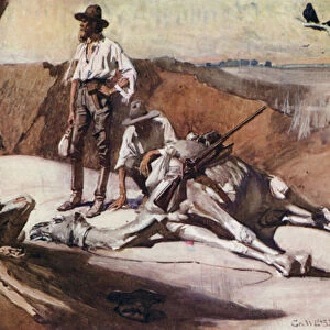 Illustration for Romance of Empire, Australia (colour litho)