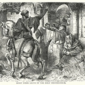 Ilsan takes leave of the Holy Brotherhood (engraving)