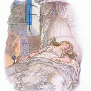 Imogen had fallen asleep (Cymbeline), from Tales from Shakespeare pub
