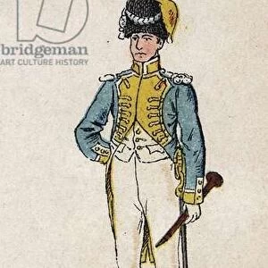 Imperial Guard Napoleon I: Dutch Grenadier - Musician. Plate from the book Les Uniforms