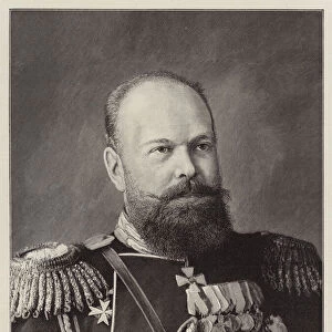 His Imperial Majesty Alexander III, Czar of Russia (engraving)