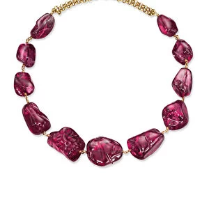 An Imperial Mughal Spinel Necklace (spinel & gold)