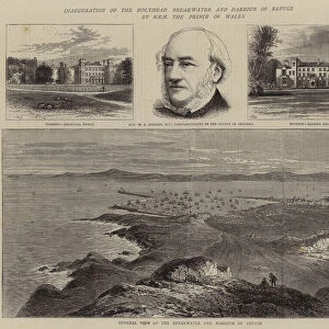Inauguration of the Holyhead Breakwater and Harbour of Refuge by HRH the Prince of Wales (engraving)