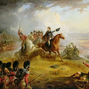 An Incident at the Battle of Waterloo in 1815 (oil on canvas)