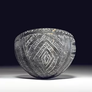 Incised bowl, Kerma C-group, c. 2050-1850 BC (black-polished ceramic)