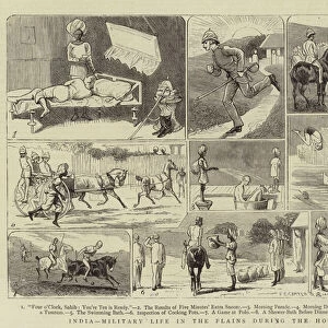 India, Military Life in the Plains during the Hot Season (engraving)