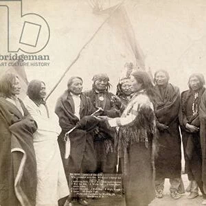 Indian chiefs at Deadwood, South Dakota, 1891 (b / w photo)