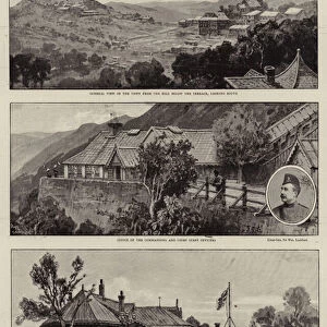 The Indian Frontier Troubles, Murree, the Head-Quarters of the Punjab Army (litho)