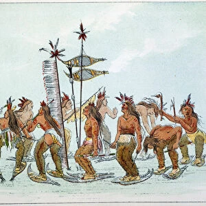 Indians of America: Dance of the snow shoe in the Chippeway tribe