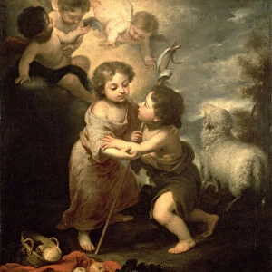 The Infants Christ and John the Baptist (oil on canvas)