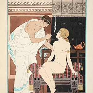Inhalation therapy, illustration from The Works of Hippocrates