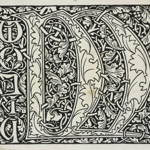 Initial, black and white