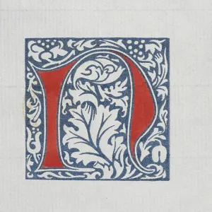 Initial, red and blue