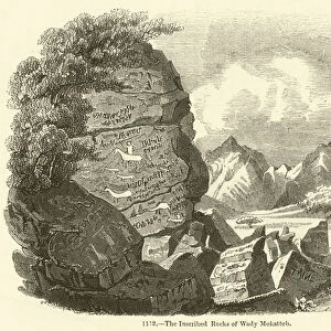 The Inscribed Rocks of Wady Mokatteb (engraving)