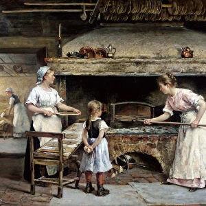 Inside a Bakery, 1885 (oil on canvas)