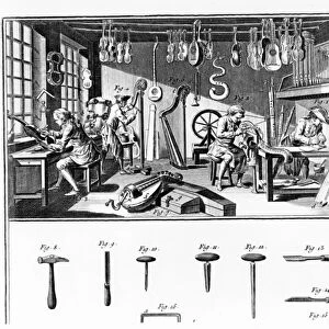 The Instrument Makers Workshop, plate XVIII from the Encyclopedia by Denis Diderot