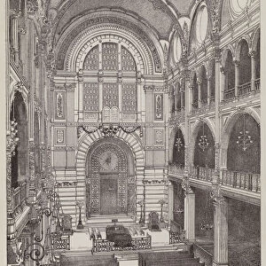 Interieur de la Nouvelle Synagogue de la Rue des Tournelles (engraving)