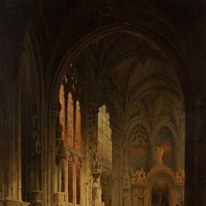 Interior of a Cathedral, 1822 or 1829 (oil on panel)