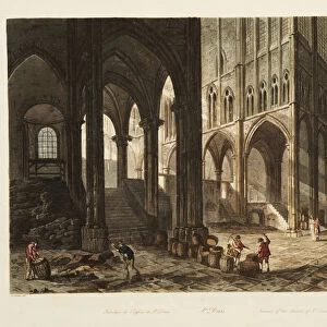 Interior of the Church of St. Denis, illustration from Versailles